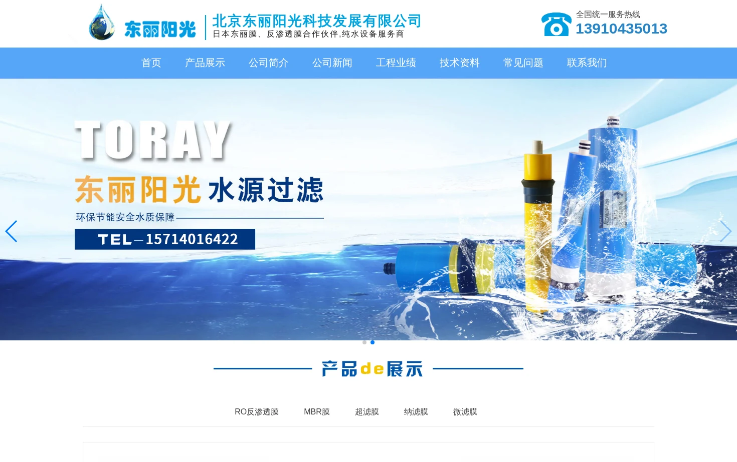 北京东丽阳光科技发展有限公司 页面快照